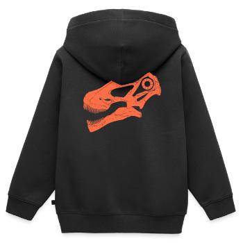 Crâne fossile d’Argentinosaurus - Sweat Premium à capuche zippé enfant bio - noir - Dos - AI Model Kid Male (0cm)