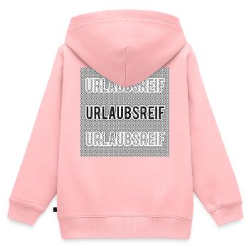 URLAUBSREIF - Club WoW - Kinder Premium Organic Zip Hoodie - Rosa - Hinten - AI Model Kid Female (0cm)