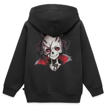 Halloween-Nacht der Totenköpfe: Dämonenfrauen - Kinder Premium Organic Zip Hoodie - Schwarz - Hinten - AI Model Kid Male (0cm)
