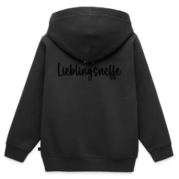 Lieblingsneffe Lieblings Neffen Bester Neffe - Kinder Premium Organic Zip Hoodie - Schwarz - Hinten - AI Model Kid Male (0cm)