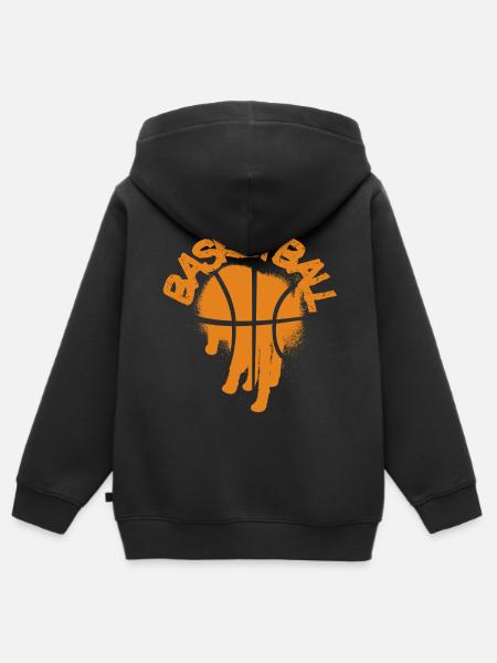 Basketball - Kinder Premium Organic Zip Hoodie - Schwarz