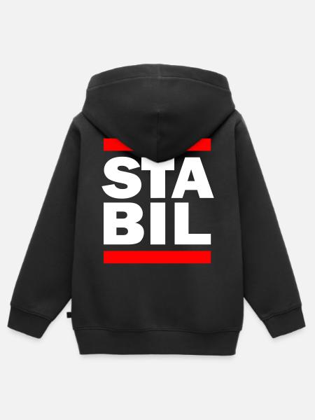 STABIL - BARS - Kinder Premium Organic Zip Hoodie - Schwarz
