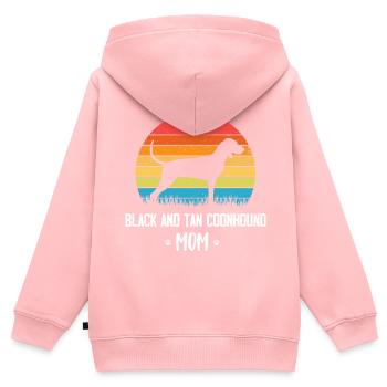 Black and Tan Coonhound - Kids Premium Organic Zip-up Hoodie - rose - Back - AI Model Kid Female (0cm)