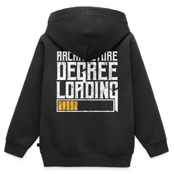 Architekt - Kinder Premium Organic Zip Hoodie - Schwarz - Hinten - AI Model Kid Male (0cm)