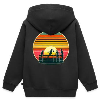 Gaga Ball Gagaball - Kinder Premium Organic Zip Hoodie - Schwarz - Hinten - AI Model Kid Male (0cm)