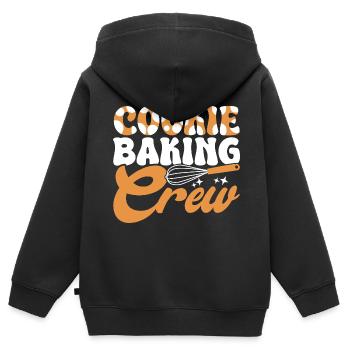 Backen Bäcker Bäckerei - Kinder Premium Organic Zip Hoodie - Schwarz - Hinten - AI Model Kid Male (0cm)