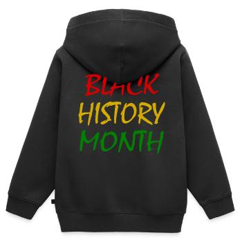 Black history month - Kinder Premium Organic Zip Hoodie - Schwarz - Hinten - AI Model Kid Male (0cm)