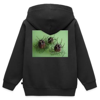 Capsules de cumin noir - herbes saines ... - Sweat Premium à capuche zippé enfant bio - noir - Dos - AI Model Kid Male (0cm)