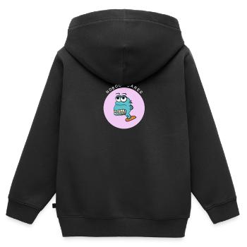 Nobody Cares - Kinder Premium Organic Zip Hoodie - Schwarz - Hinten - AI Model Kid Male (0cm)