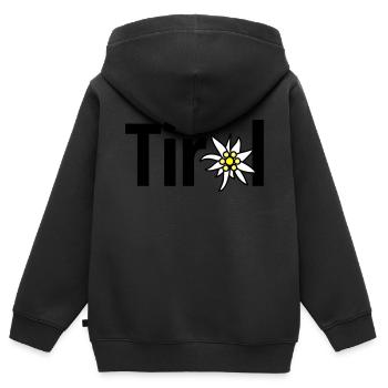 Tyrol - Sweat Premium à capuche zippé enfant bio - noir - Dos - AI Model Kid Male (0cm)