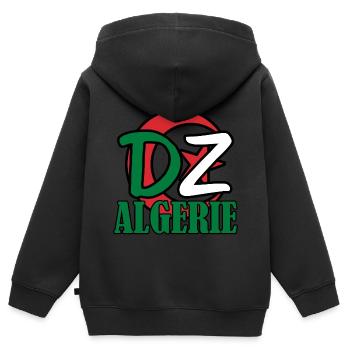 DZ - Sweat Premium à capuche zippé enfant bio - noir - Dos - AI Model Kid Male (0cm)