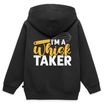 Backen Bäcker Bäckerei - Kinder Premium Organic Zip Hoodie - Schwarz - Hinten - AI Model Kid Male (0cm)