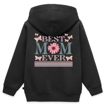 Mama - Kinder Premium Organic Zip Hoodie - Schwarz - Hinten - AI Model Kid Male (0cm)