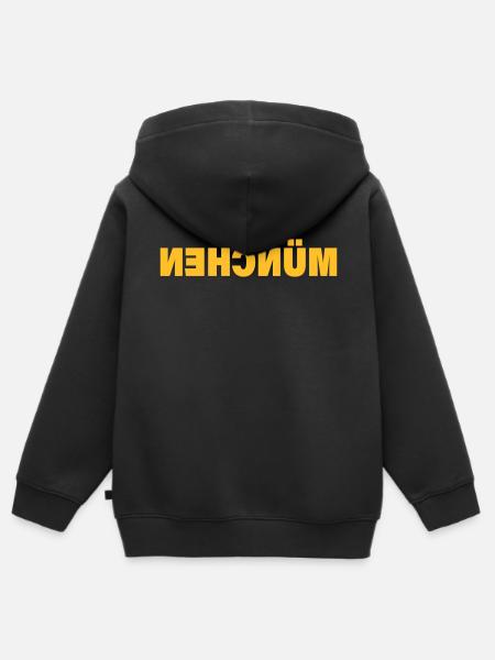 MÜNCHEN - Kinder Premium Organic Zip Hoodie - Schwarz