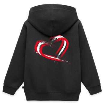 Pérou - Sweat Premium à capuche zippé enfant bio - noir - Dos - AI Model Kid Male (0cm)