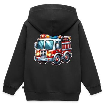 Fire brigade - Kids Premium Organic Zip-up Hoodie - black - Back - AI Model Kid Male (0cm)