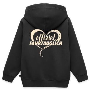 Führerschein Bestanden - Kinder Premium Organic Zip Hoodie - Schwarz - Hinten - AI Model Kid Male (0cm)
