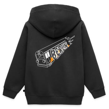 Train des graffitis de Berlin - Sweat Premium à capuche zippé enfant bio - noir - Dos - AI Model Kid Male (0cm)