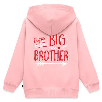 Big Brothers T-Shirt - Kinder Premium Organic Zip Hoodie - Rosa - Hinten - AI Model Kid Female (0cm)
