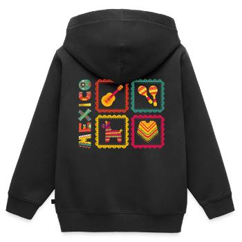 Mexico - Kids Premium Organic Zip-up Hoodie - black - Back - AI Model Kid Male (0cm)