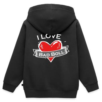Bad Boll - Ich liebe Stadtnamen in Tattoo Stil - Kinder Premium Organic Zip Hoodie - Schwarz - Hinten - AI Model Kid Male (0cm)