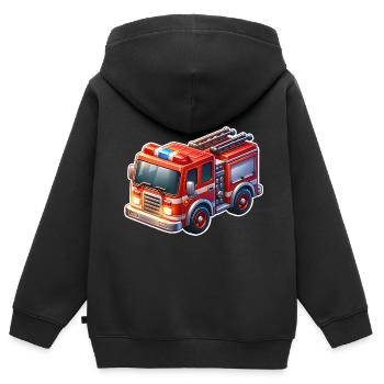 Fire brigade - Kids Premium Organic Zip-up Hoodie - black - Back - AI Model Kid Male (0cm)