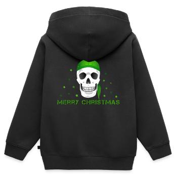 Joyeux Noël - Sweat Premium à capuche zippé enfant bio - noir - Dos - AI Model Kid Male (0cm)
