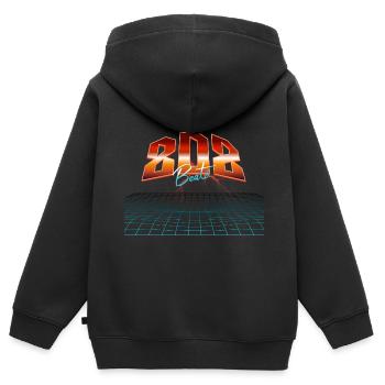 808 Synthesizer Analog Drum Machine - Kinder Premium Organic Zip Hoodie - Schwarz - Hinten - AI Model Kid Male (0cm)