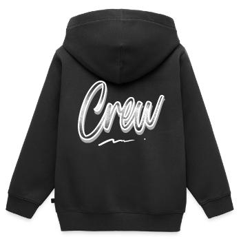 Équipage - Sweat Premium à capuche zippé enfant bio - noir - Dos - AI Model Kid Male (0cm)