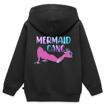Mermaid Gang - Kinder Premium Organic Zip Hoodie - Schwarz - Hinten - AI Model Kid Male (0cm)