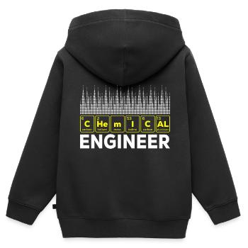 Chemical Engineer - Kids Premium Organic Zip-up Hoodie - black - Back - AI Model Kid Male (0cm)