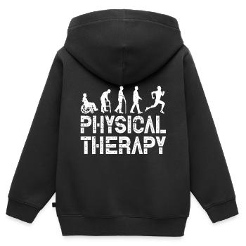 Physiotherapie T-Shirts - Kinder Premium Organic Zip Hoodie - Schwarz - Hinten - AI Model Kid Male (0cm)