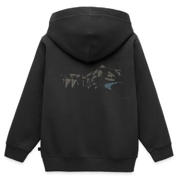 Giant's Causeway | Nordirland Lineart - Kinder Premium Organic Zip Hoodie - Schwarz - Hinten - AI Model Kid Male (0cm)