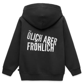 WERKSTATT IST MEIN LEBEN - Kinder Premium Organic Zip Hoodie - Schwarz - Hinten - AI Model Kid Male (0cm)