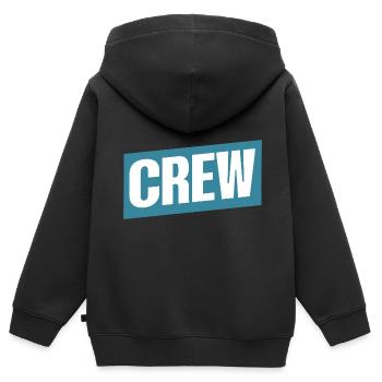 Équipage - Sweat Premium à capuche zippé enfant bio - noir - Dos - AI Model Kid Male (0cm)
