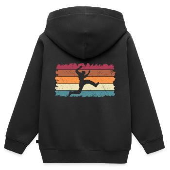 Vintage Parkour Runner Freerunning Parkour Runner - Kids Premium Organic Zip-up Hoodie - black - Back - AI Model Kid Male (0cm)