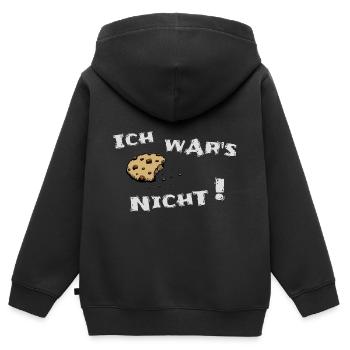 Cookie Keks Krümel ich wars nicht Geschenk - Kinder Premium Organic Zip Hoodie - Schwarz - Hinten - AI Model Kid Male (0cm)