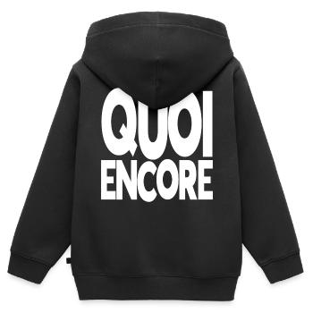quoi encore - Sweat Premium à capuche zippé enfant bio - noir - Dos - AI Model Kid Male (0cm)