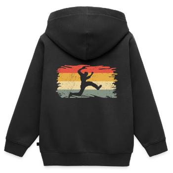 Vintage Parkour Runner Parkour Runner Freerunner - Kids Premium Organic Zip-up Hoodie - black - Back - AI Model Kid Male (0cm)