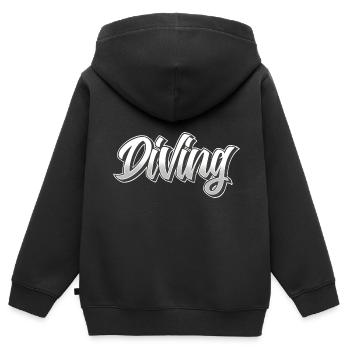 Taucher Tauchen - Kinder Premium Organic Zip Hoodie - Schwarz - Hinten - AI Model Kid Male (0cm)