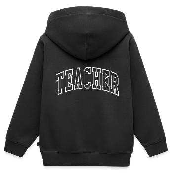 Teacher - Kinder Premium Organic Zip Hoodie - Schwarz - Hinten - AI Model Kid Male (0cm)