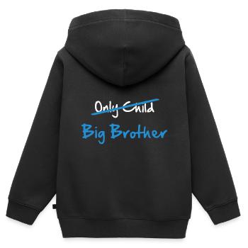 Big Brother T-Shirt - Kinder Premium Organic Zip Hoodie - Schwarz - Hinten - AI Model Kid Male (0cm)