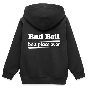 Bad Boll - Stadt best place ever - Kinder Premium Organic Zip Hoodie - Schwarz - Hinten - AI Model Kid Male (0cm)