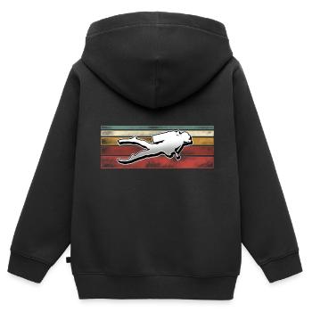 Taucher Tauchen - Kinder Premium Organic Zip Hoodie - Schwarz - Hinten - AI Model Kid Male (0cm)