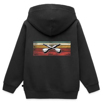 Darts Darten Dart - Kinder Premium Organic Zip Hoodie - Schwarz - Hinten - AI Model Kid Male (0cm)