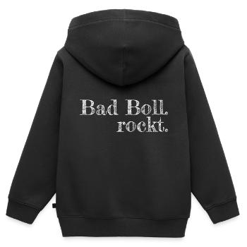 Bad Boll rockt - Textdesign mit Stadtnamen - Kinder Premium Organic Zip Hoodie - Schwarz - Hinten - AI Model Kid Male (0cm)
