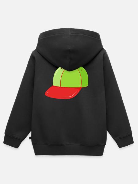 Baseball Cap Kids - Kids Premium Organic Zip-up Hoodie - black