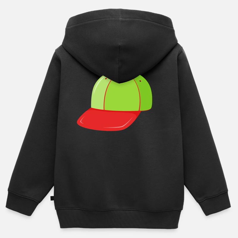 Baseball Cap Kinder - Kinder Premium Organic Zip Hoodie - Schwarz