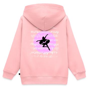 Harmonie in Bewegung - Kinder Premium Organic Zip Hoodie - Rosa - Hinten - AI Model Kid Female (0cm)