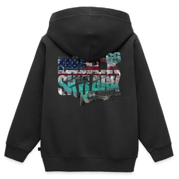 Buick Skylark 1966 Convertible - Kids Premium Organic Zip-up Hoodie - black - Back - AI Model Kid Male (0cm)